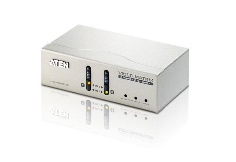 Видеопереключатель матричный ATEN VS0202-AT-G (VGA. 2 входа. 2 выхода. аудио) - фото 1 - id-p219511087