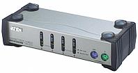 КVM-переключатель ATEN CS84AC-AT. 4 Port Switch (в комплекте: 1.2m PS/2 кабель х 4)