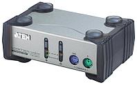 KVM-переключатель ATEN CS82AC. 2 Port Switch (в комплекте: 1.2m PS/2 кабель х 2)