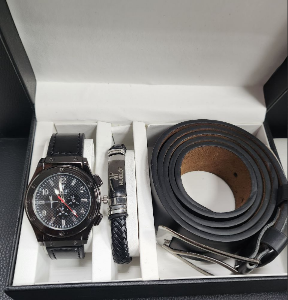 Мужской подарочный набор часы, браслет, ремень - в ассортименте - фото 7 - id-p130043495