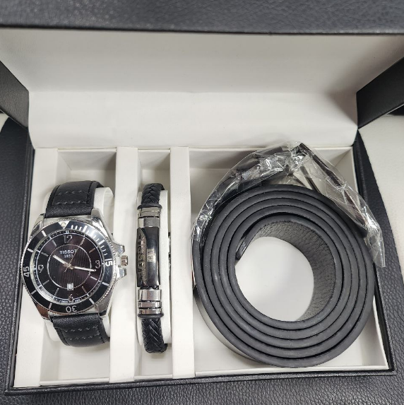 Мужской подарочный набор часы, браслет, ремень - в ассортименте - фото 2 - id-p130043495