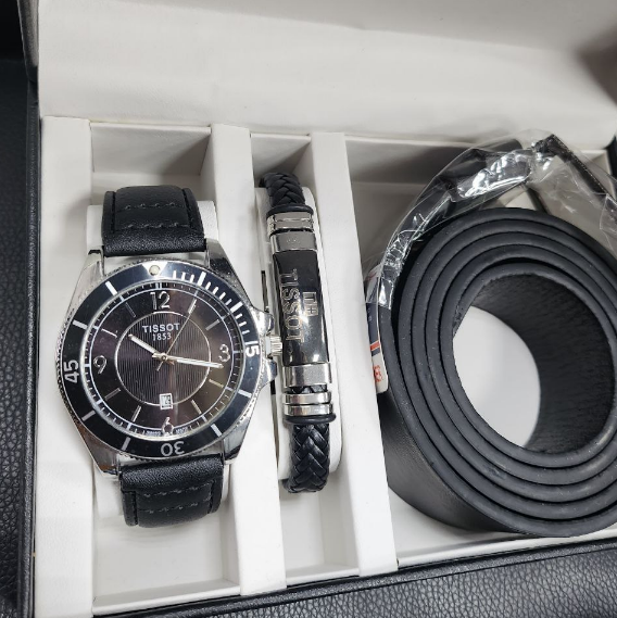 Мужской подарочный набор часы, браслет, ремень - в ассортименте - фото 5 - id-p130043495
