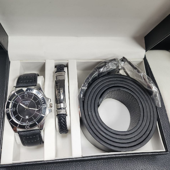 Мужской подарочный набор часы, браслет, ремень - в ассортименте - фото 3 - id-p224748475