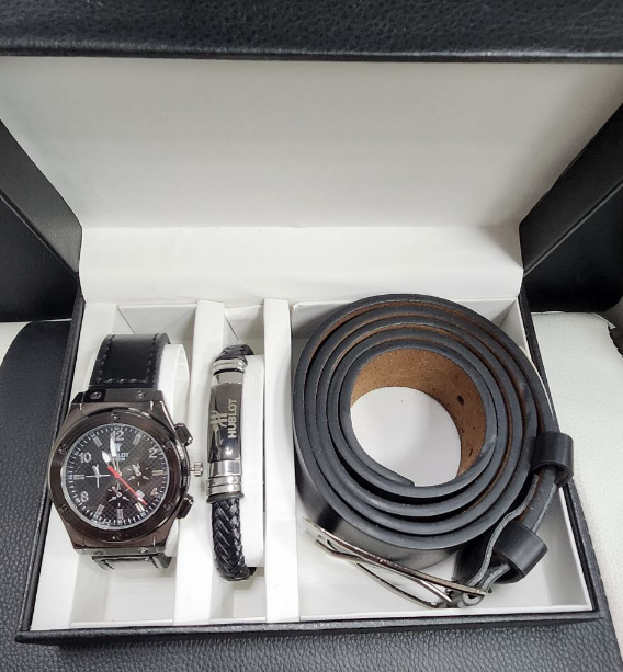 Мужской подарочный набор часы, браслет, ремень - в ассортименте - фото 2 - id-p224748475