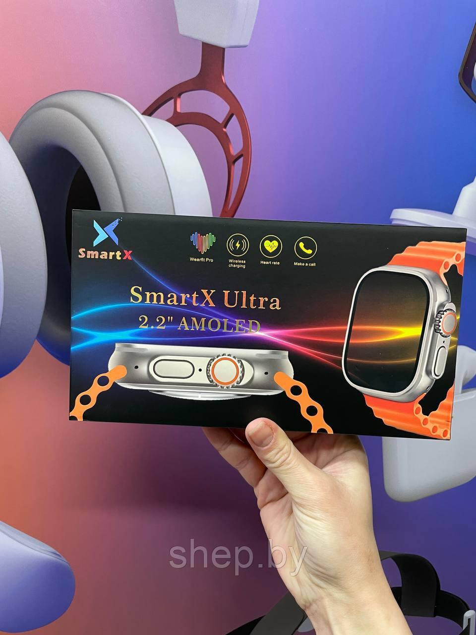Смарт-часы Smart Watch SmartX Ultra 2.2" (AMOLED) 2 ремешка + блок + магнитная зарядка, Черный NEW 2024!!! - фото 6 - id-p224748487