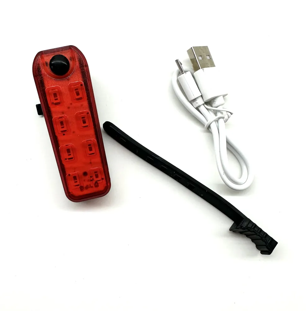 Задний велосипедный фонарь всадник BZ-1545 зарядка USB красный 5 режимов - фото 2 - id-p224748515