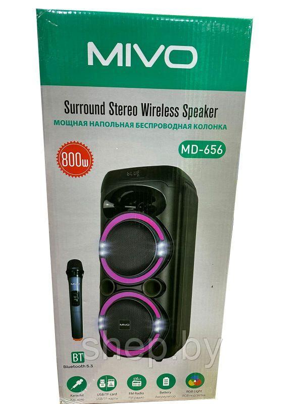 Мощная караоке колонка MIVO MD-656 60Вт FM/Bluetooth/USB/SD/AUX/ Пульт / Беспроводной микрофон NEW !!! - фото 5 - id-p224749198