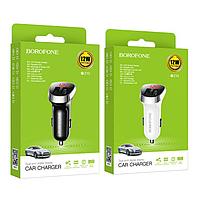 Автомобильное зарядное устройство BZ15 Auspicious dual port digital display car charger черный BOROFONE 2,4A