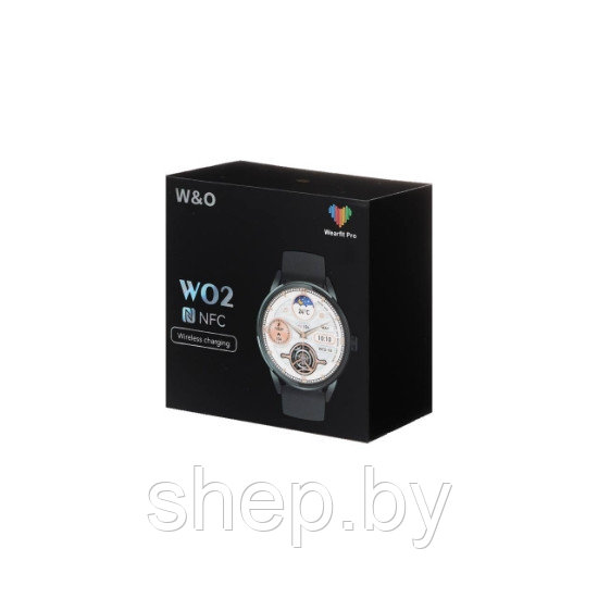 Умные часы W&O WO2 с беспроводной зарядкой NFC и 2-мя ремешками, цвет : золото, серебро, черный NEW 2024!!! - фото 6 - id-p224749267
