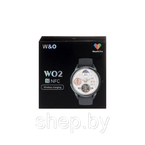 Умные часы W&O WO2 с беспроводной зарядкой NFC и 2-мя ремешками, цвет : золото, серебро, черный NEW 2024!!! - фото 7 - id-p224749267