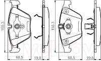 Тормозные колодки Bosch 0986495082