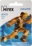 Батарейка щелочная дисковая Mirex Alkaline AG6, LR921, 1.5V, 6 шт.