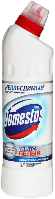 Средство для мытья сантехники Domestos 500 мл, «Ультра. Белый» - фото 1 - id-p224758553