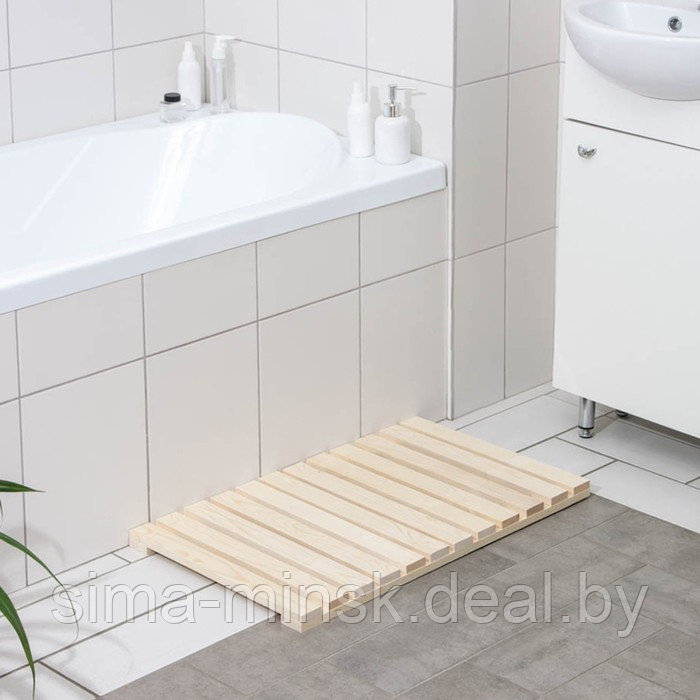 Решётка в ванную комнату под ноги, 70×42×3 см - фото 1 - id-p224760389