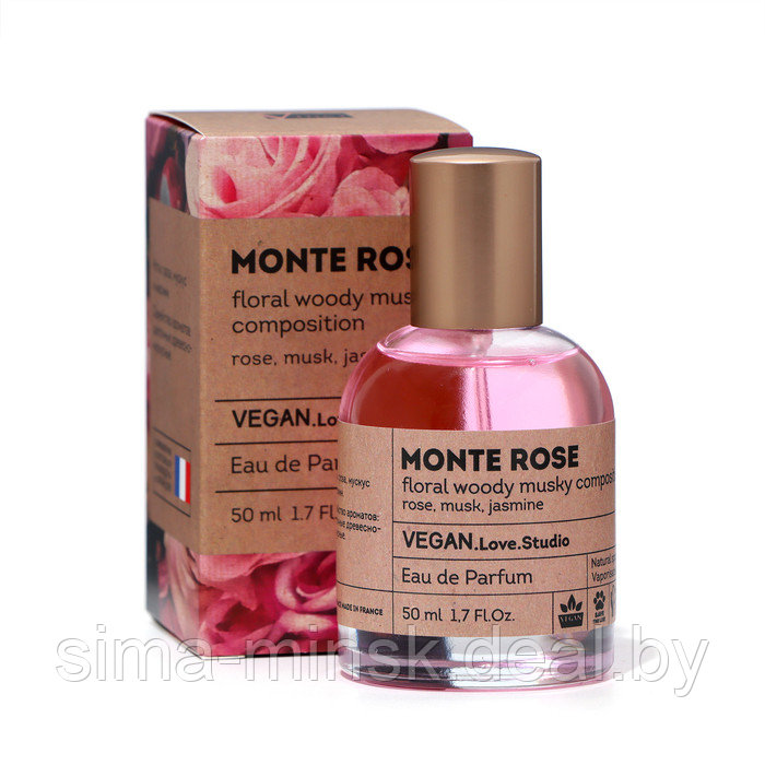 Парфюмерная вода жеская Vegan Love Studio Monte Rose, 50 мл (по мотивам Roses Musk (Montale) - фото 1 - id-p224760412