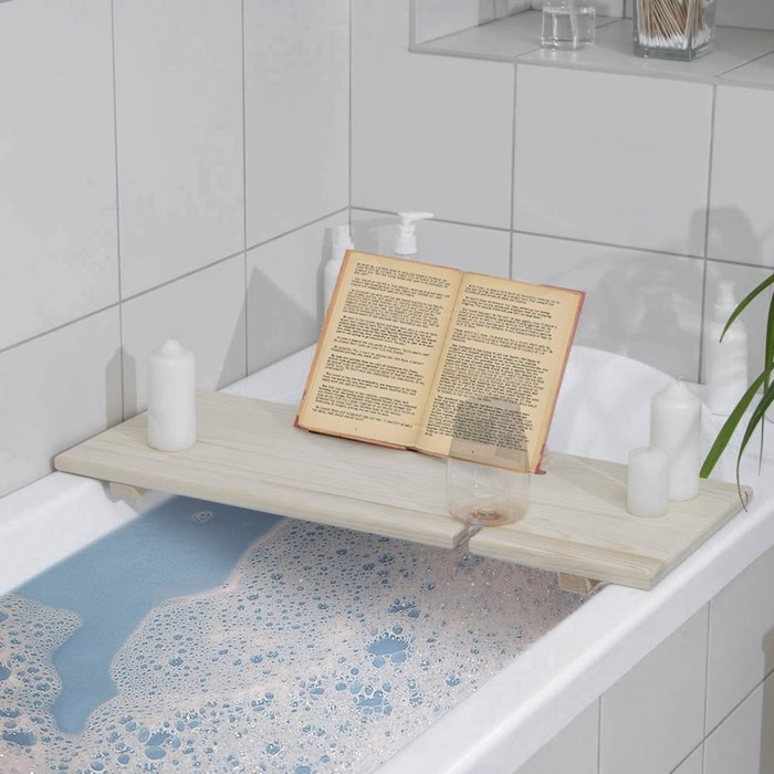 Столик для ванны, 68×26×7 см, сосна - фото 1 - id-p224768098