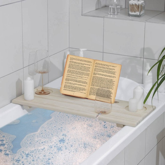 Полка для ванны, 68×28×4 см, сосна - фото 1 - id-p224768099