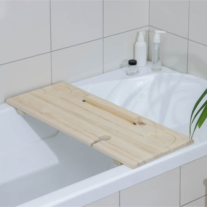 Полка для ванны, 68×28×4 см, сосна - фото 3 - id-p224768099
