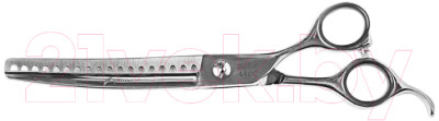 Ножницы для стрижки животных GRODO Изогнутые шанкеры с большим черным винтом, 7 18T / 20A018 - фото 3 - id-p224771012
