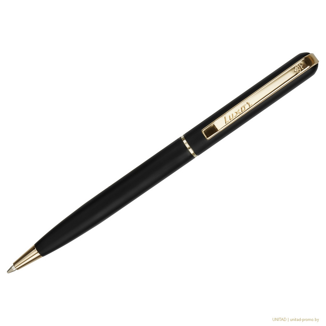 Ручка шариковая Luxor Alenia, синяя, 1,0 мм, корпус черный/золото, футляр