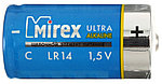 Батарейка щелочная Mirex Ultra Alkaline C, LR14, 1.5V