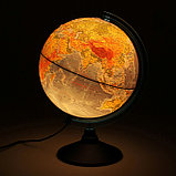 Глoбус физический рельефный "Классик Евро", диаметр 250 мм, с подсветкой, фото 2