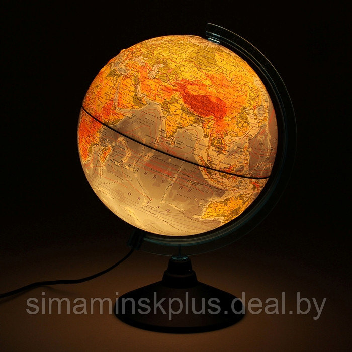 Глoбус физический рельефный "Классик Евро", диаметр 250 мм, с подсветкой - фото 2 - id-p224773867