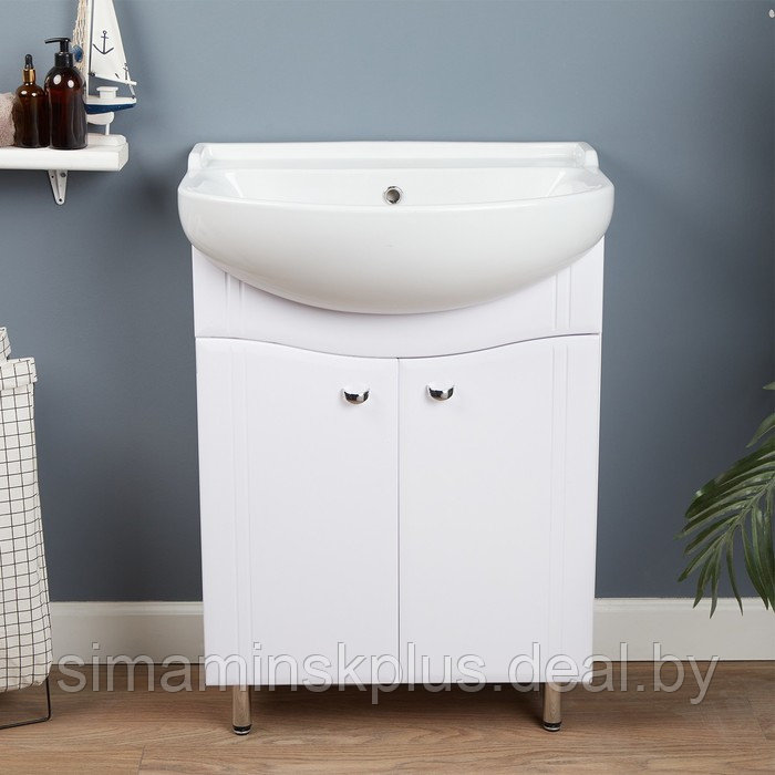 Комплект мебели: для ванной комнаты "Тура 60": тумба + раковина + зеркало-шкаф - фото 6 - id-p224774093