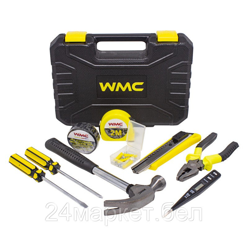 Набор инструментов 55пр(молоток,плоскогубцы,отвертки,нож,рулетка,расходник) WMC TOOLS WMC-1055 - фото 1 - id-p224774596