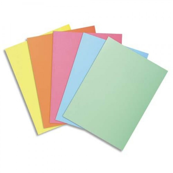 Бумага цветная,80гр, А4, 5х20, ассорти, пастель, (голубой,розовый,зеленый,солнечно-желтый,желтый), 100л, арт. - фото 1 - id-p224758435