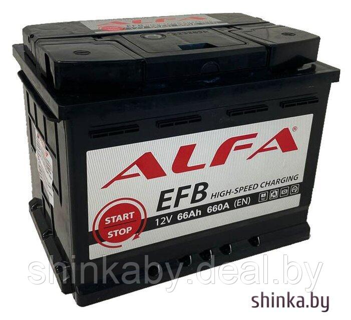 Автомобильный аккумулятор ALFA EFB 66 R+ (66 А·ч) - фото 1 - id-p224775207