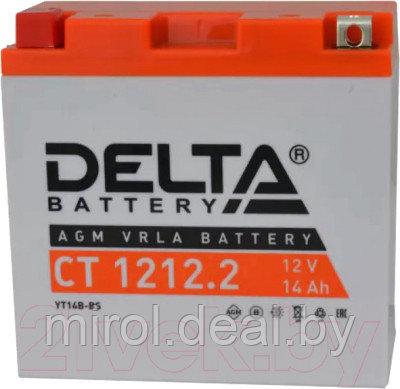 Мотоаккумулятор DELTA AGM СТ 1212.2 / YT14B-BS - фото 2 - id-p224775476