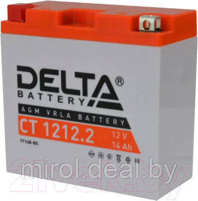 Мотоаккумулятор DELTA AGM СТ 1212.2 / YT14B-BS - фото 3 - id-p224775476