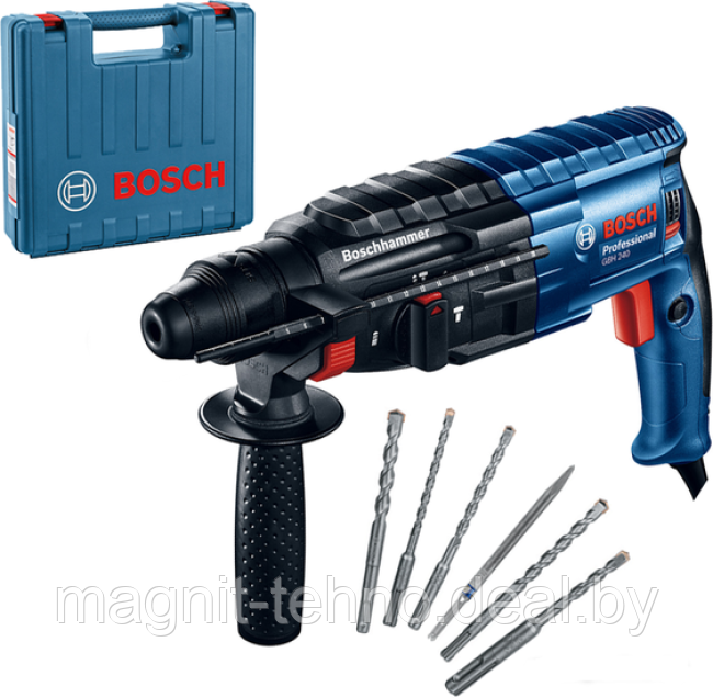 Перфоратор Bosch GBH 240 Professional 0611272102 (кейс, набор оснастки) - фото 1 - id-p224775129