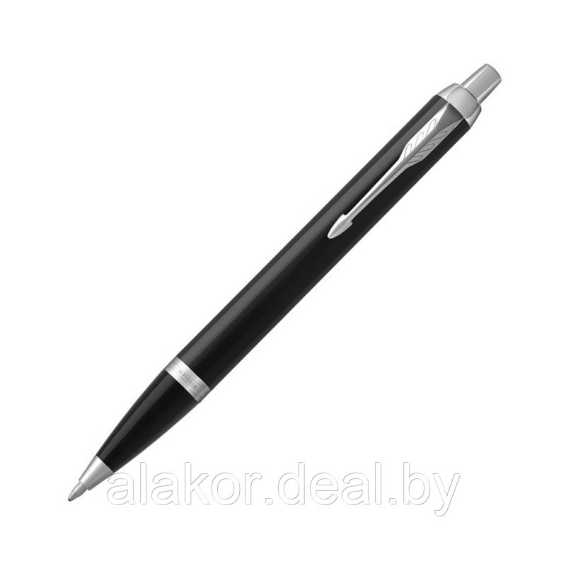 Ручка шариковая автоматическая Parker IM Metal Black Chrome CT, 1мм, черный корпус латунь/хром