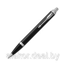 Ручка шариковая автоматическая Parker IM Metal Black Chrome CT, 1мм, черный корпус латунь/хром