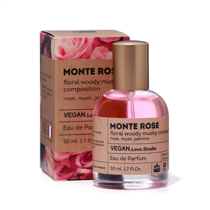 Парфюмерная вода жеская Vegan Love Studio Monte Rose, 50 мл (по мотивам Roses Musk (Montale) - фото 1 - id-p224779599