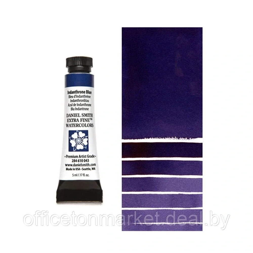 Краски акварельные "Daniel Smith", индатреновый синий, 5 мл, туба - фото 1 - id-p214036736