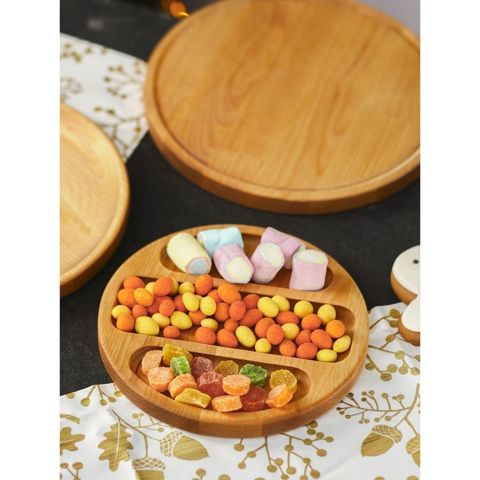 Подарочный набор деревянной посуды Adelica «Бари», доска разделочная d=25 см, блюдо для подачи d=24 см, - фото 3 - id-p224780233