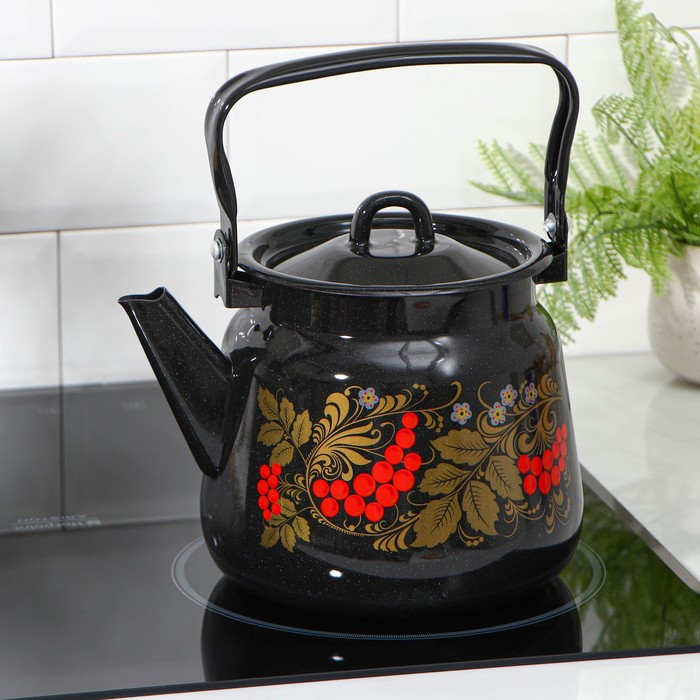 Чайник «Рябинушка», чёрный рябчик, с петлёй, 3,5 л - фото 5 - id-p224780251
