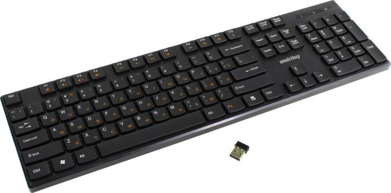 Клавиатура Smartbuy SBK-238AG-K USB 104КЛ беспроводная - фото 1 - id-p224780321