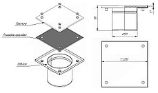 Ревизия/Прочистка канализационная плитная из нержавеющей стали  РКп D200х159, фото 2