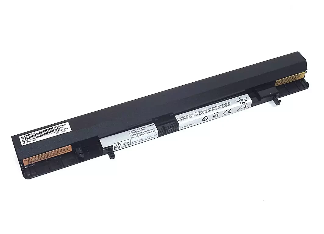 Аккумулятор (батарея) для ноутбука Lenovo S500 (L12L4A01), 14.4В, 2600мАч, черный (OEM) - фото 1 - id-p224782563