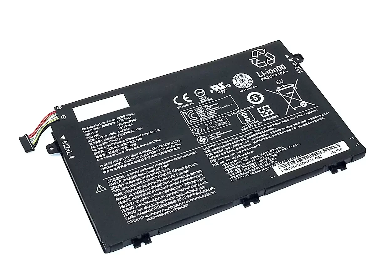 Аккумулятор (батарея) для ноутбука Lenovo ThinkPad E490 (01AV448), 11.1В, 4120мАч - фото 1 - id-p224782571