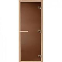 Дверь для сауны DoorWood "Теплый день" 190х60 (бронза , коробка осина)