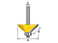 MAKITA Япония Фреза кромочная конусная 44.45х15.9х12х38 MAKITA (45° 44.45х15.9х12х38х2Т)