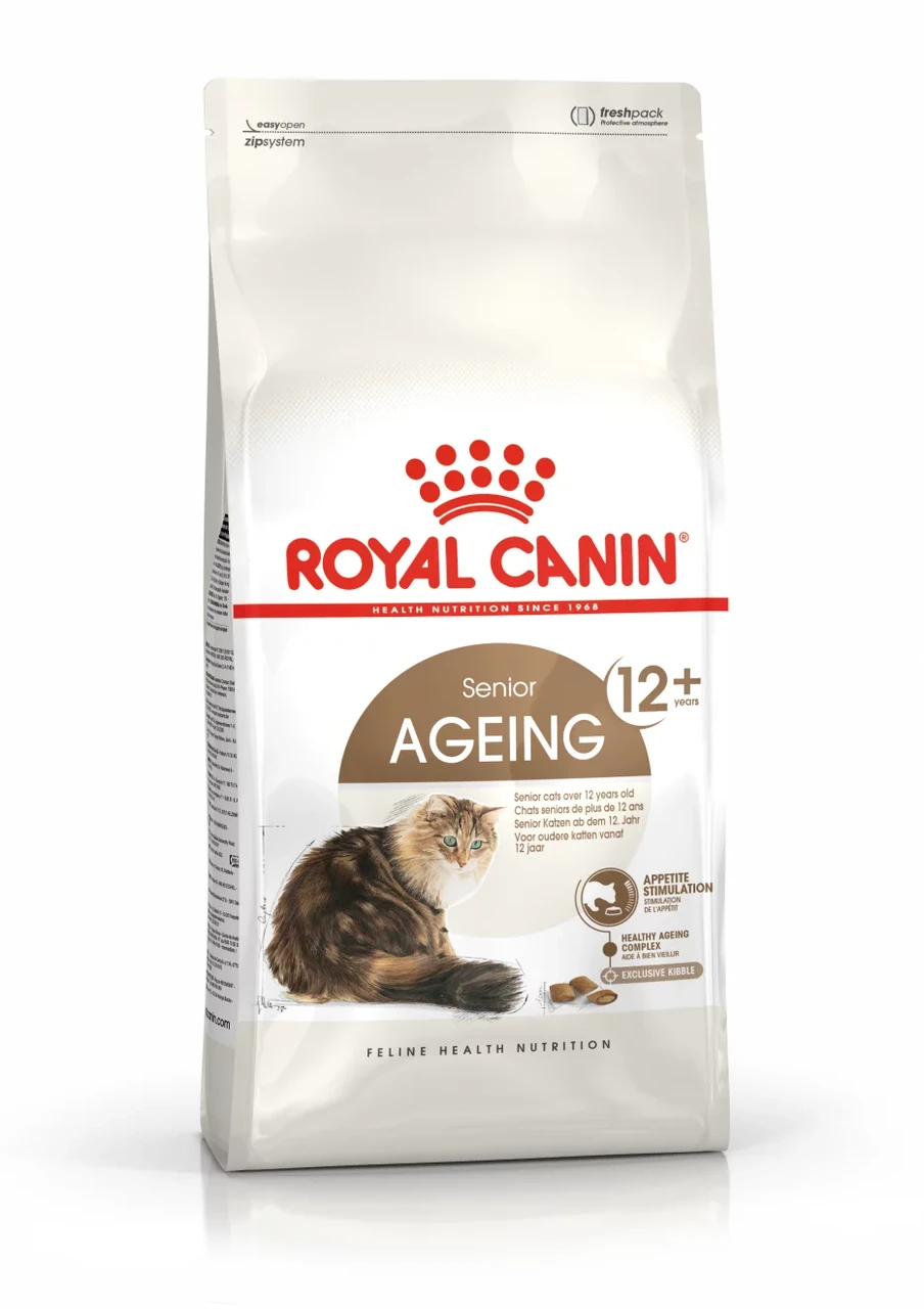 Royal Canin Ageing 12+ сухой корм для стареющих кошек старше 12 лет, 0.4кг, (Франция) - фото 1 - id-p224782694