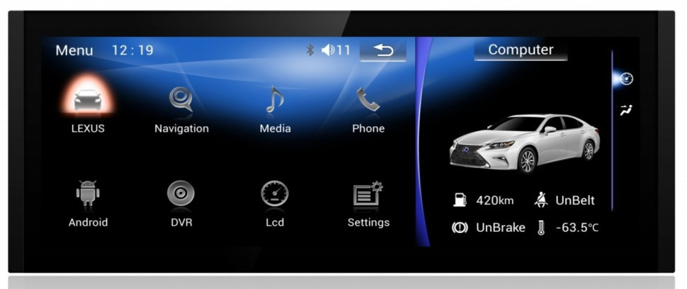 Монитор  10,25" для Lexus IS 2013-2018 RDL-LEX-IS High Android 12 8/128gb