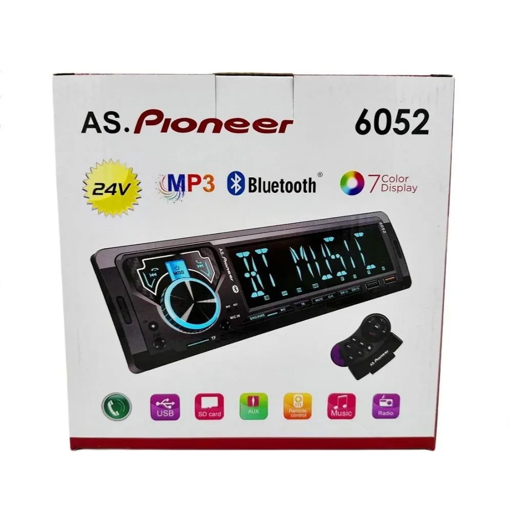 Автомагнитола AS.Pioneer 6052,с Bluetooth 24V ,1 Din - фото 2 - id-p224783101