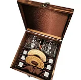 Подарочный набор с камнями для виски в деревянной шкатулке AmiroTrend ABS-204w, фото 5